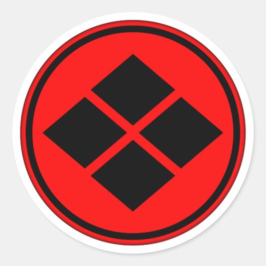 Sticker Rond Takeda Clan Kamon (Devant)