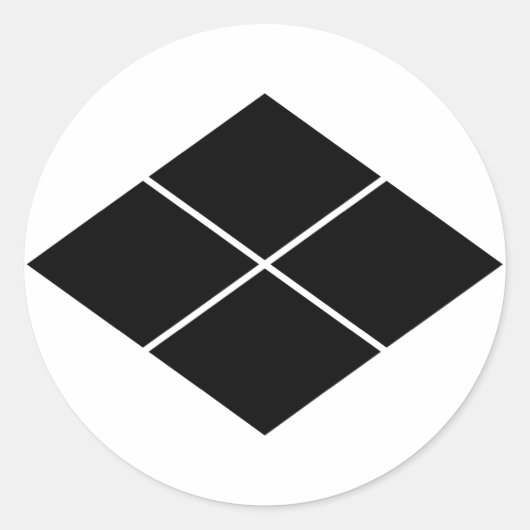 Sticker Rond Takeda rhombus (Devant)