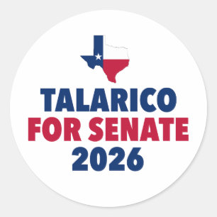 Sticker Rond Talarico pour le Sénat Élection 2026 Texas