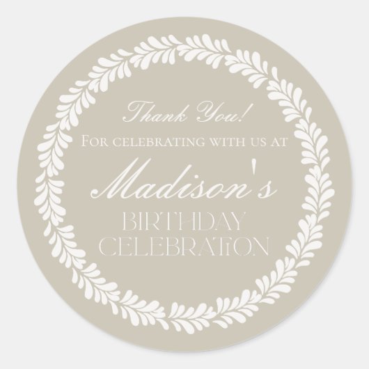 Sticker Rond Talavera beige Carrelage Espagne Fiesta Anniversai (Devant)