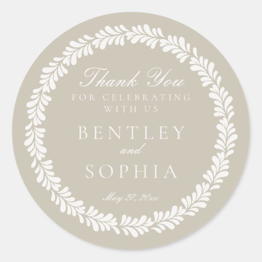 Sticker Rond Talavera beige Carrelage Espagne Fiesta Mariage Fa (Devant)