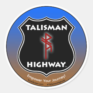 Sticker Rond Talisman Autoroute RuneQueen