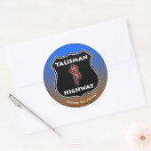Sticker Rond Talisman Autoroute RuneQueen (Enveloppe)