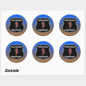 Sticker Rond Talisman Autoroute RuneQueen (Feuille)