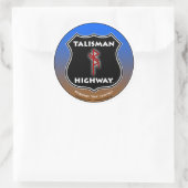 Sticker Rond Talisman Autoroute RuneQueen (Sac)