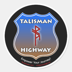 Sticker Rond Talisman Autoroute RuneQueen