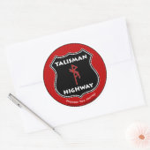 Sticker Rond Talisman Autoroute RuneQueen (Enveloppe)
