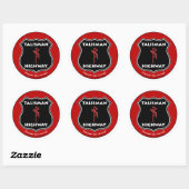 Sticker Rond Talisman Autoroute RuneQueen (Feuille)