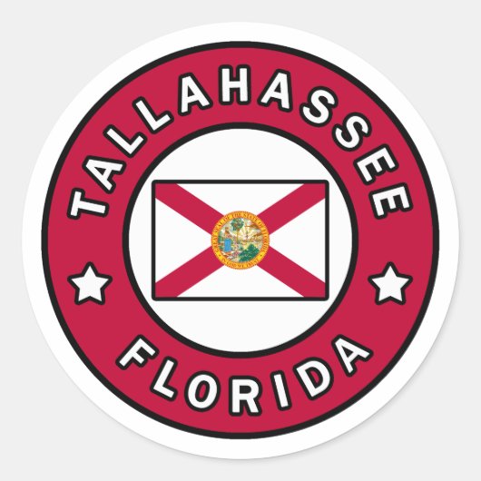 Sticker Rond Tallahassee Floride (Devant)