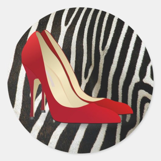 Sticker Rond talons hauts rouge (Devant)