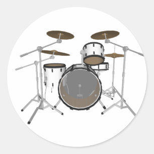 Sticker Rond Tambours : Kit tambour blanc : Modèle 3D :