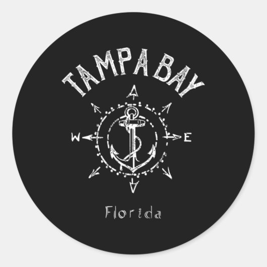 Sticker Rond Tampa Bay Floride (Devant)