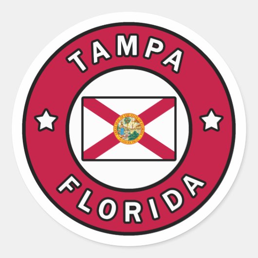 Sticker Rond Tampa Floride (Devant)