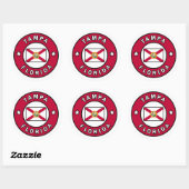 Sticker Rond Tampa Floride (Feuille)