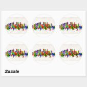 Sticker Rond Tampa Floride (Feuille)