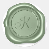 Sticker Rond Tampon de signature en cire de médaille de sauge v (Devant)