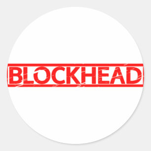 Sticker Rond Tampon en tête de blocage