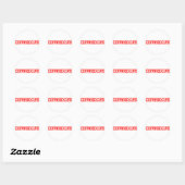 Sticker Rond Tampon mignon certifié (Feuille)