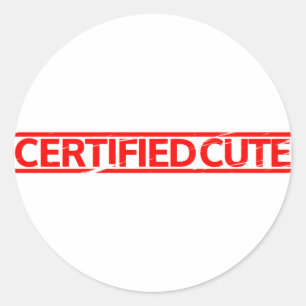 Sticker Rond Tampon mignon certifié