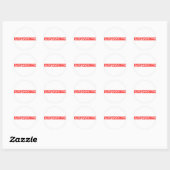 Sticker Rond Tampon professionnel (Feuille)