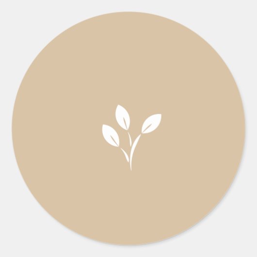 Sticker Rond Tan, Feuille, Feuille, graphique, logo (Devant)