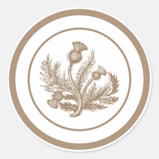 Sticker Rond Tan Thistle (Devant)