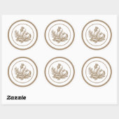 Sticker Rond Tan Thistle (Feuille)