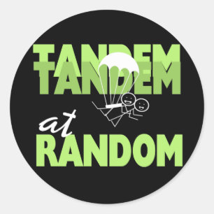 Sticker Rond Tandem au hasard