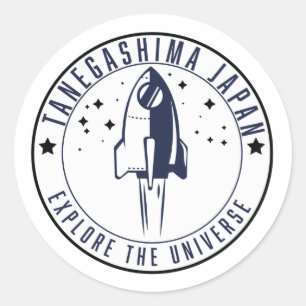 Sticker Rond Tanegashima Japon Explorez l'Univers