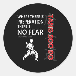Sticker Rond Tang Soo Do Shirt Karate Arts Martiaux Cadeaux Tra