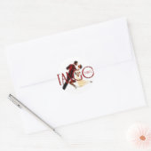 Sticker Rond Tango Dansez rouge (Enveloppe)