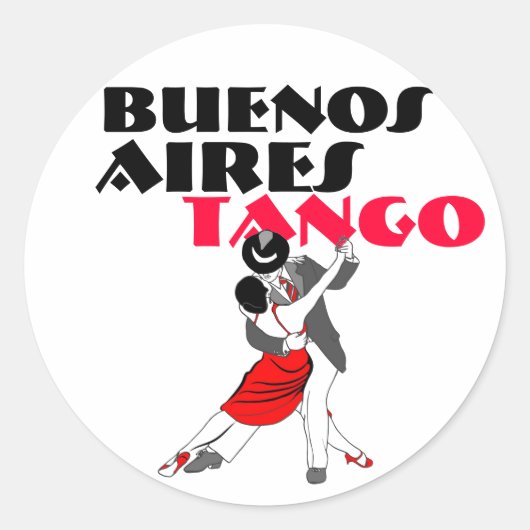 Sticker Rond Tango de Buenos Aires (Devant)
