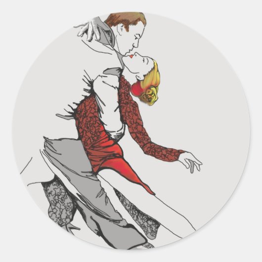 Sticker Rond Tango romance (Devant)