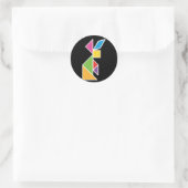 Sticker Rond tangram rabbit lapin (Sac)