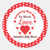 Sticker Rond Tant de Baby shower d'amour (Devant)