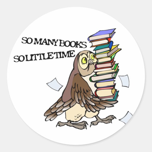 Sticker Rond Tant de livres (Devant)