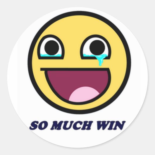 Sticker Rond Tant de victoires ! (Devant)