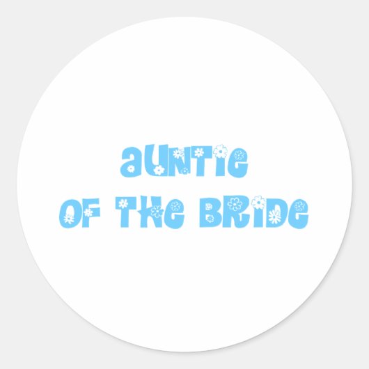 Sticker Rond Tante de la mariée (Devant)