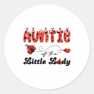 Sticker Rond Tante de la petite dame ladybug fêtant son anniver