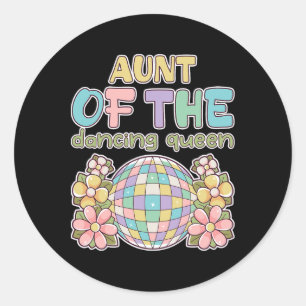 Sticker Rond Tante De La Reine Danser Rétro 17e Anniversaire Fa