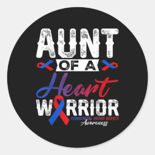 Sticker Rond Tante D'Un Guerrier Du Coeur Sensibilisation À L'É