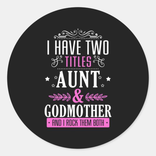 Sticker Rond Tante Et Godmère (Devant)