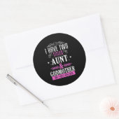 Sticker Rond Tante Et Godmère (Enveloppe)