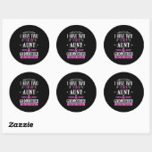 Sticker Rond Tante Et Godmère (Feuille)