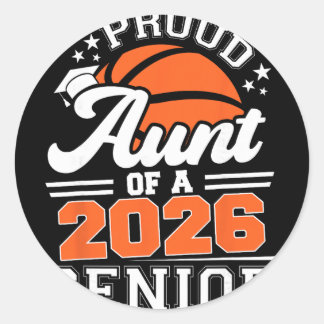 Sticker Rond Tante fière d'un senior de 2026 Sketll Tante de la