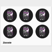 Sticker Rond Tante Llama (Feuille)