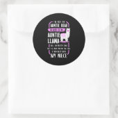 Sticker Rond Tante Llama (Sac)