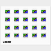 Sticker Rond Tanzanie (Feuille)