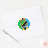 Sticker Rond Tanzanie (Enveloppe)