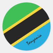 Sticker Rond Tanzanie & drapeau tanzanien patriotes, vacances / (Devant)